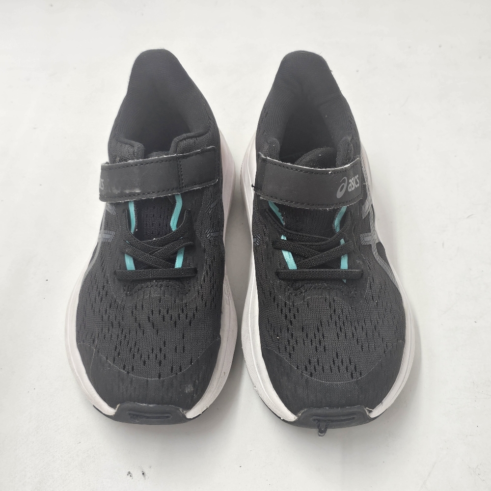 ASICS GT 1000 13 PS Kids Sneakers Black Teal Orange Size 1 Hook Loop - Picture 10 of 12